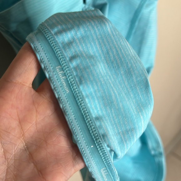 Lululemon Blue, Adjustable Strap, Cross-back Striped Athletic Tank - Picture 5 of 7